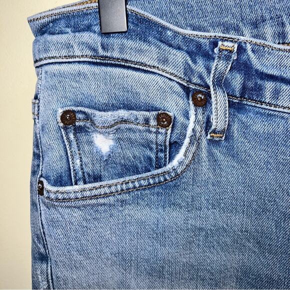 AGOLDE light wash distressed straight leg jeans 29 - Picture 5 of 6